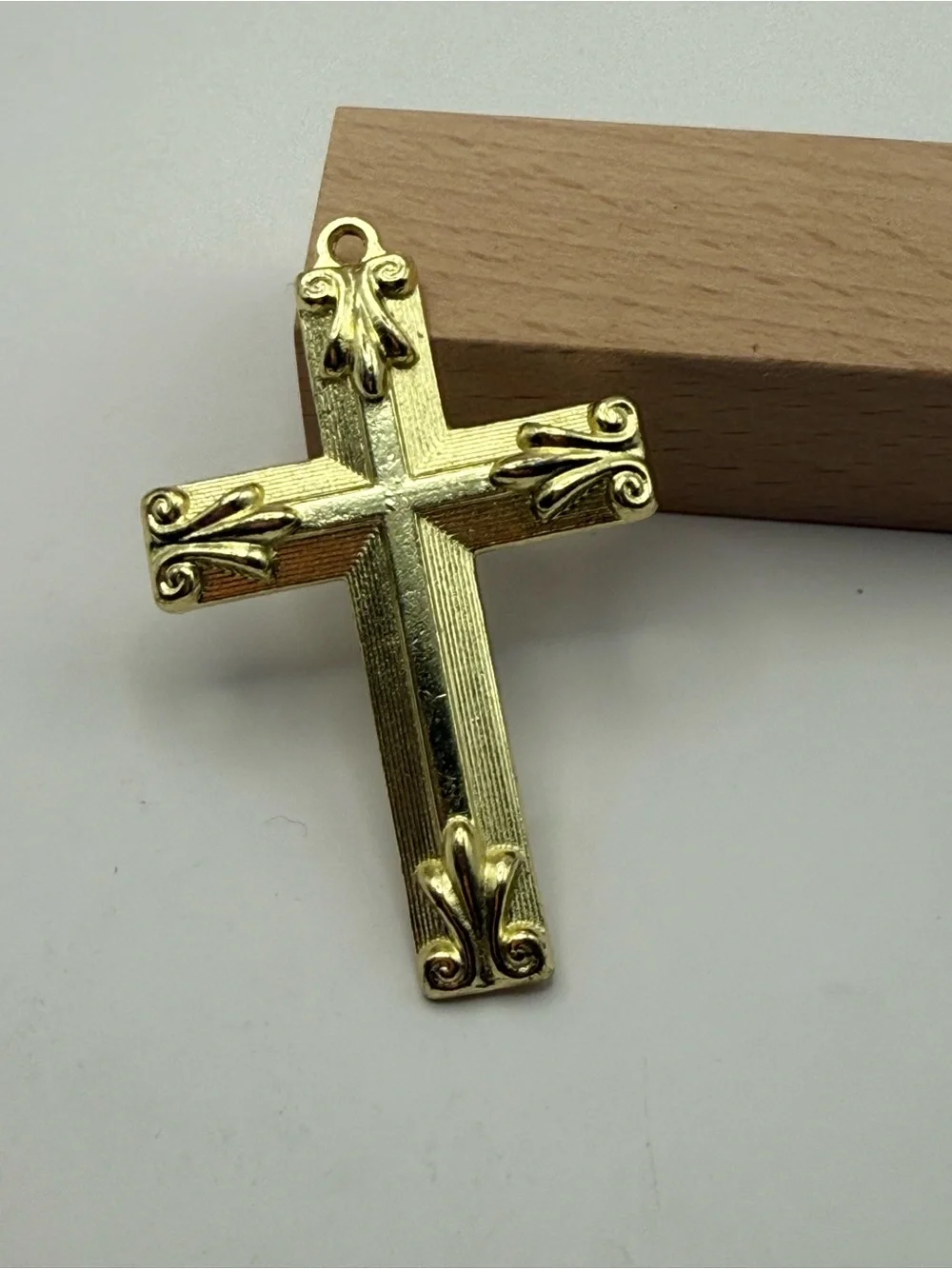 Ornate Gold Cross Pendant Accent - Home Accents Decor